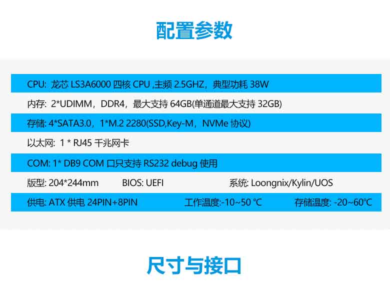 龙芯3A6000信创办公主板P603L(图2)