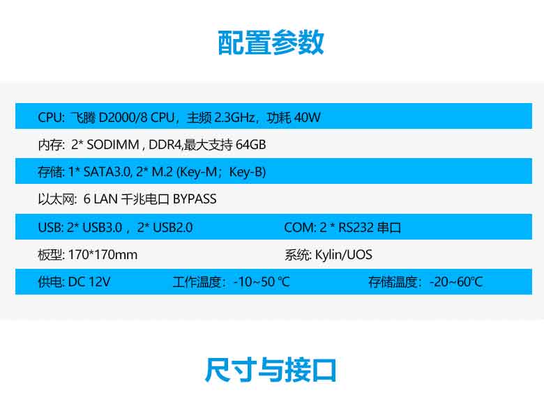 飞腾D2000网络安全主板N201F-D(图2)